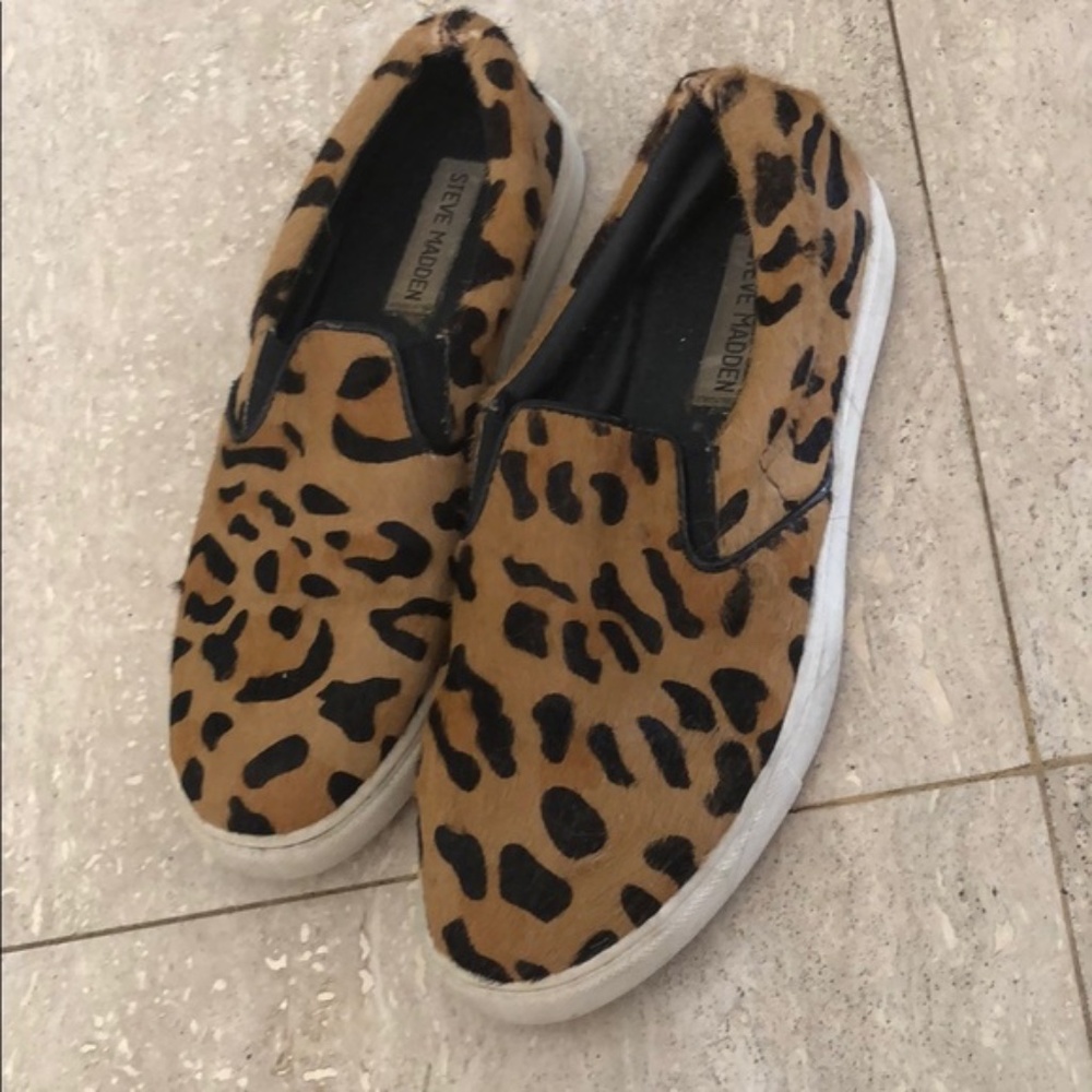 Steve Madden Leopard Slip On Size 7.5 Shoe Loafer - Picture 4 of 7